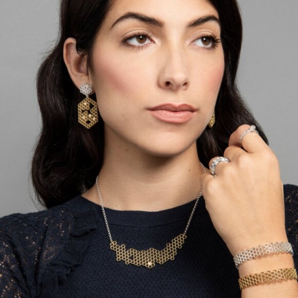 Mignon Faget Hive Collection Honeycomb Necklace - Picture 5 of 7